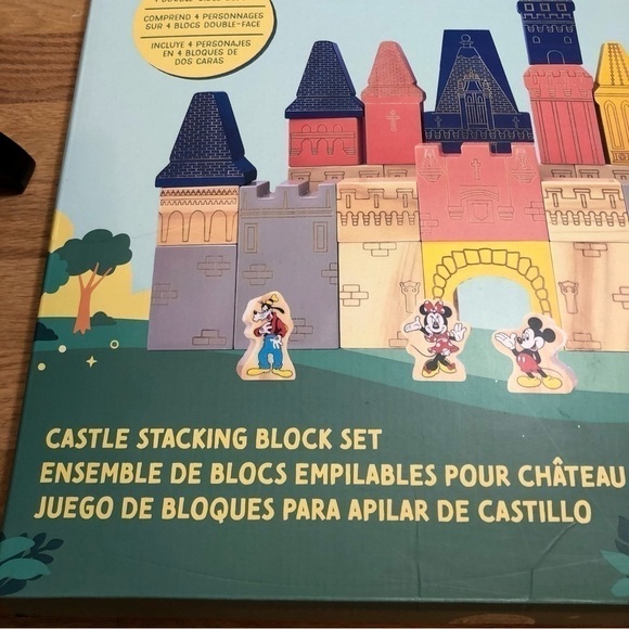 Disney Castle Stacking Block Set Wooden Magic Kingdom Mickey Minnie Mouse - Picture 4 of 7